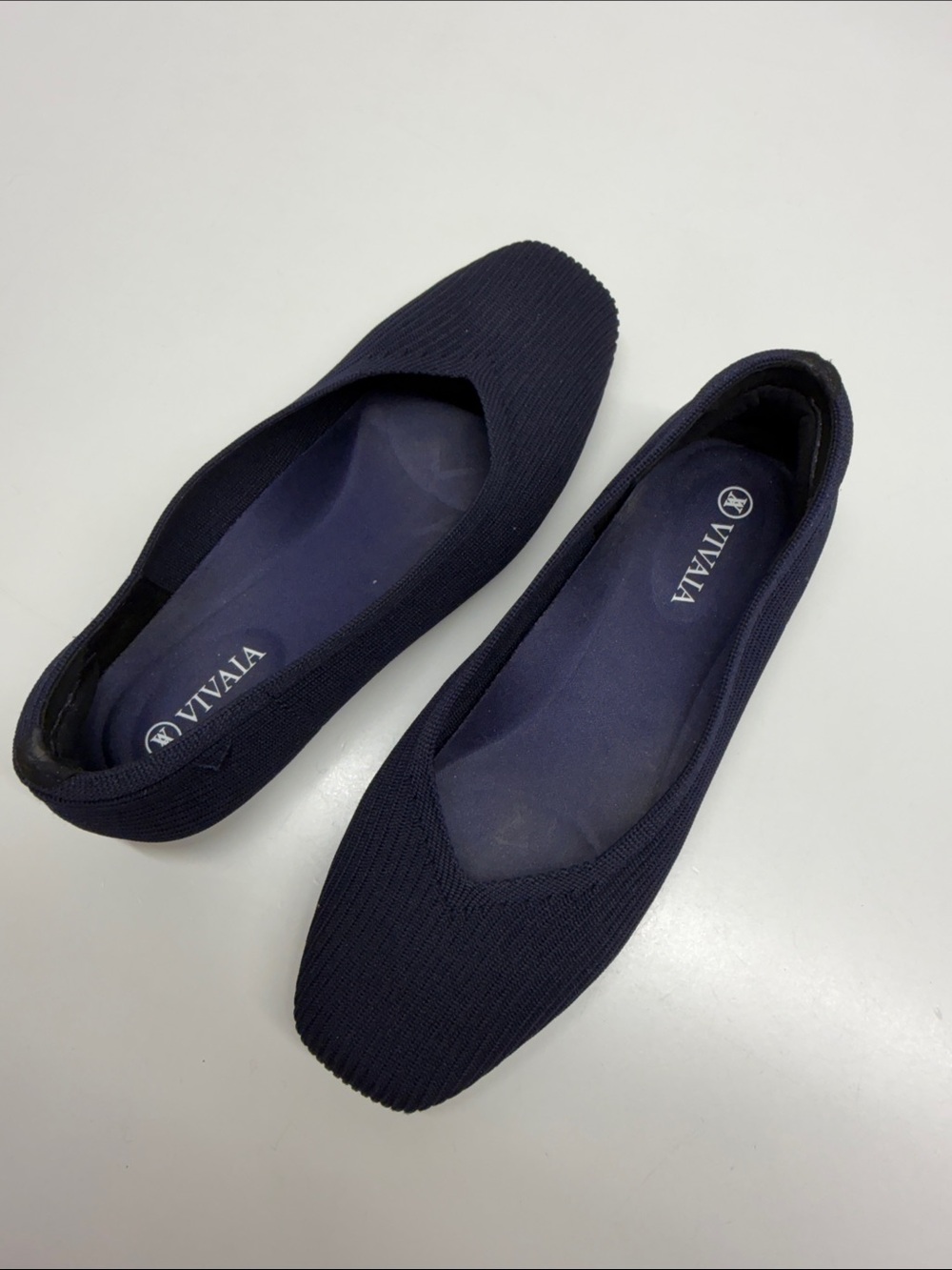 Vivaia Margot 2.0 Flats Slip On Washable Ballet Flat Shoes Square Toe Navy 6